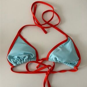 Wild Fable Blue and Orange Triangle Bikini Top